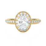 Oval Lab Grown Diamond Halo Engagement Ring