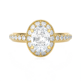 Oval Lab Grown Diamond Halo Engagement Ring