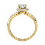 Oval Lab Grown Diamond Halo Engagement Ring