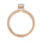 1 3/8 ctw Pear-Shaped Lab Grown Diamond Side Stone Engagement Ring