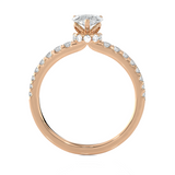 1 3/8 ctw Pear-Shaped Lab Grown Diamond Side Stone Engagement Ring