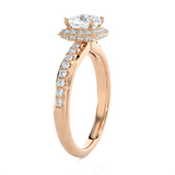 2 ctw Princess-Cut Lab Grown Diamond Halo Engagement Ring