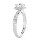2 ctw Princess-Cut Lab Grown Diamond Halo Engagement Ring