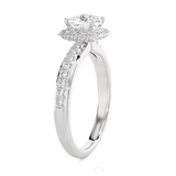 2 ctw Princess-Cut Lab Grown Diamond Halo Engagement Ring