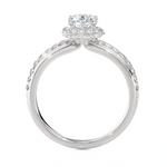 2 ctw Princess-Cut Lab Grown Diamond Halo Engagement Ring