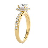 2 ctw Princess-Cut Lab Grown Diamond Halo Engagement Ring