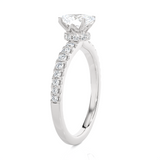 1 3/8 ctw Oval Lab Grown Diamond Side Stone Engagement Ring