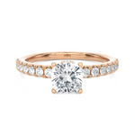 1 1/2 ctw Princess-Cut Lab Grown Diamond Side Stone Engagement Ring