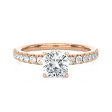 1 1/2 ctw Princess-Cut Lab Grown Diamond Side Stone Engagement Ring
