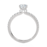 1 1/2 ctw Princess-Cut Lab Grown Diamond Side Stone Engagement Ring