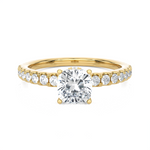 1 1/2 ctw Princess-Cut Lab Grown Diamond Side Stone Engagement Ring