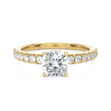 1 1/2 ctw Princess-Cut Lab Grown Diamond Side Stone Engagement Ring