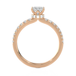 1 3/8 ctw Emerald-Cut Lab Grown Diamond Side Stone Engagement Ring