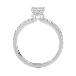 1 3/8 ctw Emerald-Cut Lab Grown Diamond Side Stone Engagement Ring
