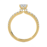1 3/8 ctw Emerald-Cut Lab Grown Diamond Side Stone Engagement Ring