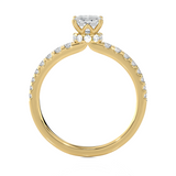 1 3/8 ctw Emerald-Cut Lab Grown Diamond Side Stone Engagement Ring