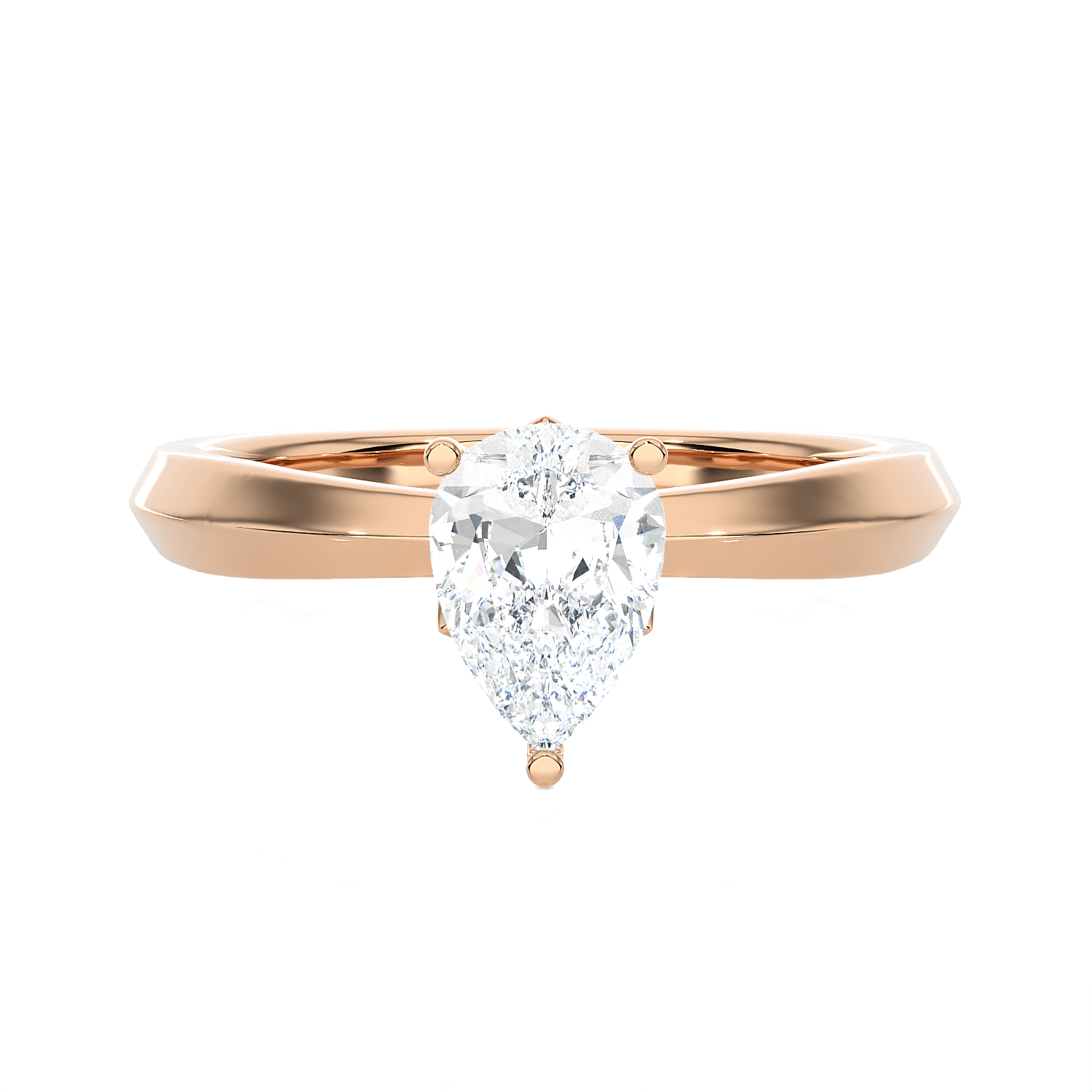 1 ctw Pear-Shaped Lab Grown Diamond Solitaire Engagement Ring