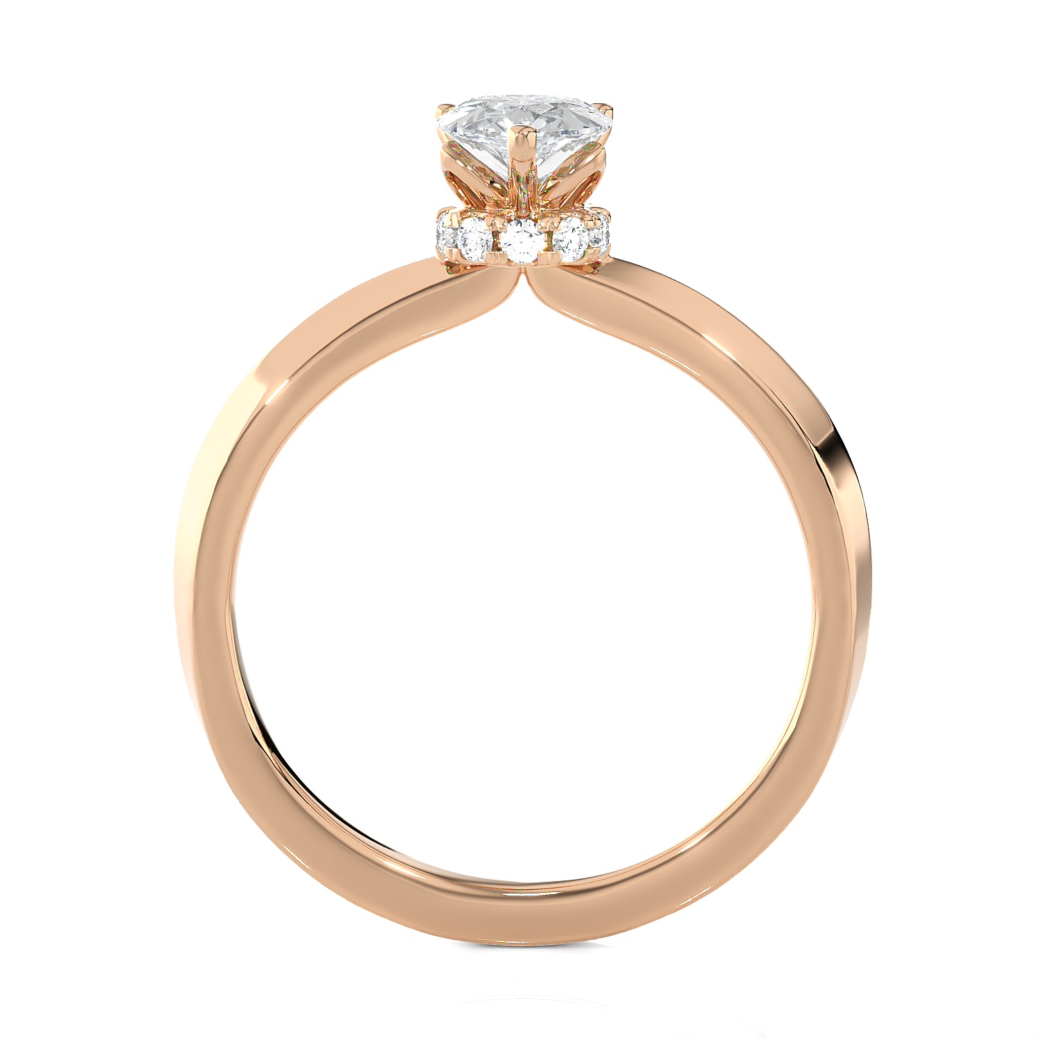 1 ctw Pear-Shaped Lab Grown Diamond Solitaire Engagement Ring