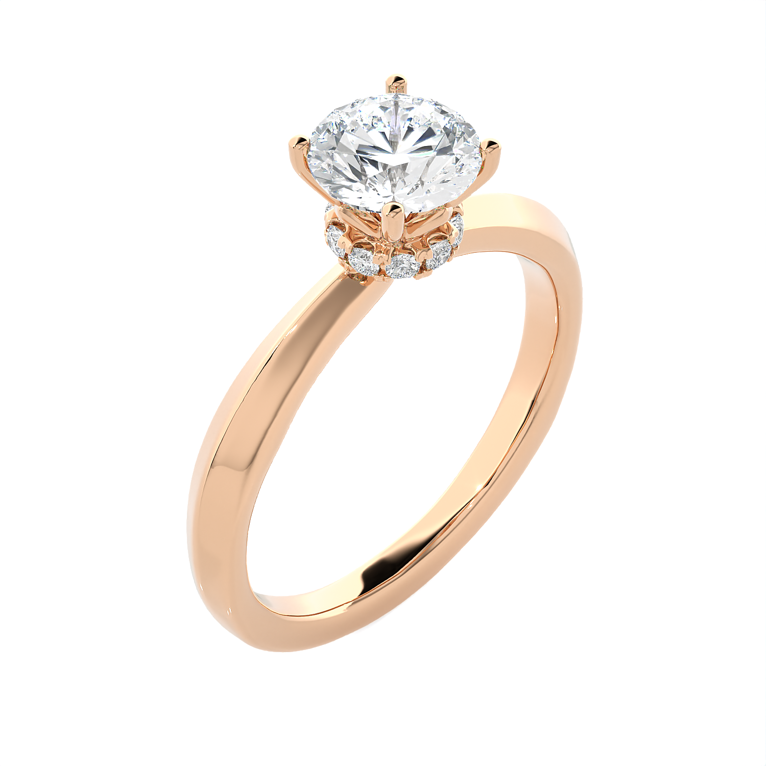 1 ctw Round Lab Grown Diamond Solitaire Engagement Ring