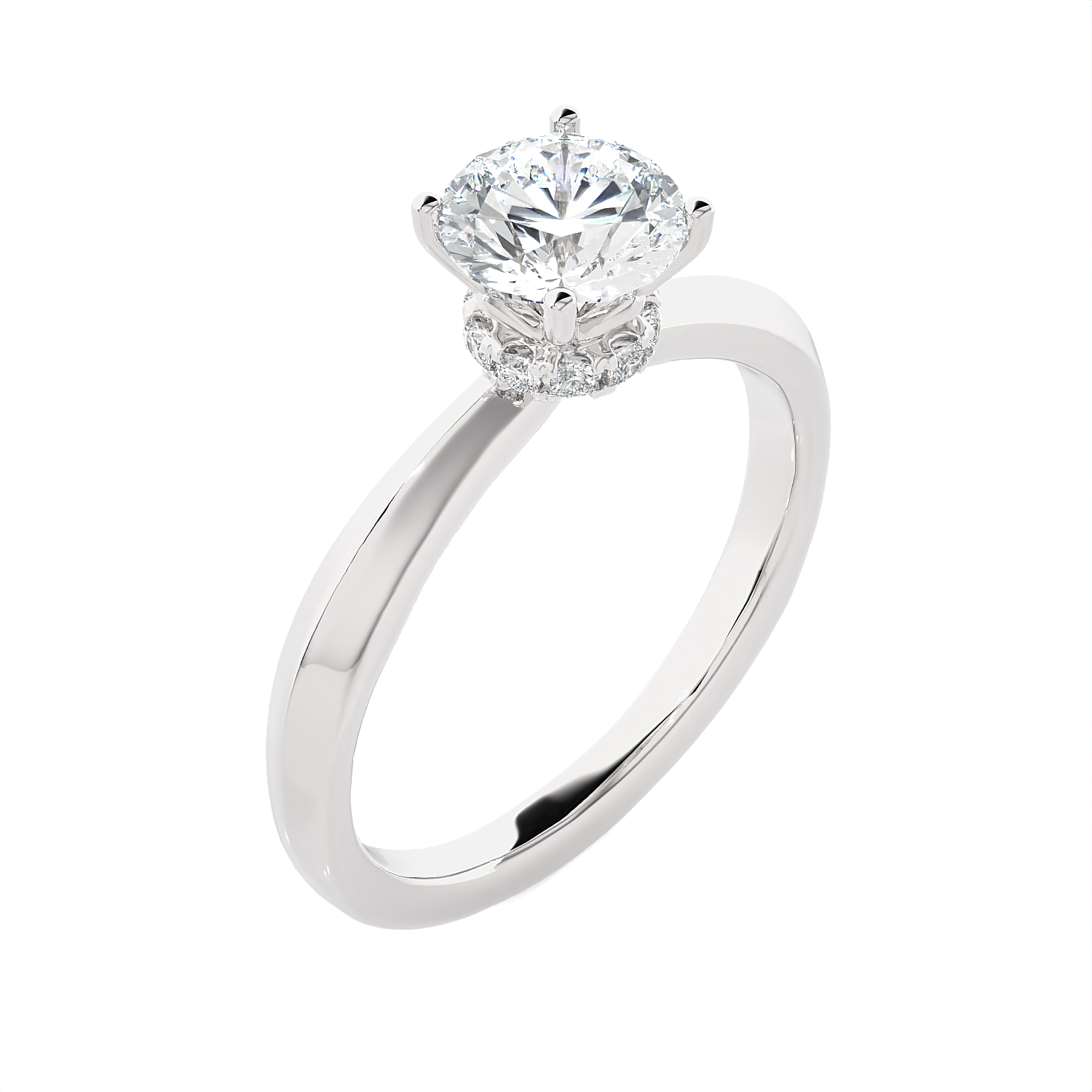 1 ctw Round Lab Grown Diamond Solitaire Engagement Ring