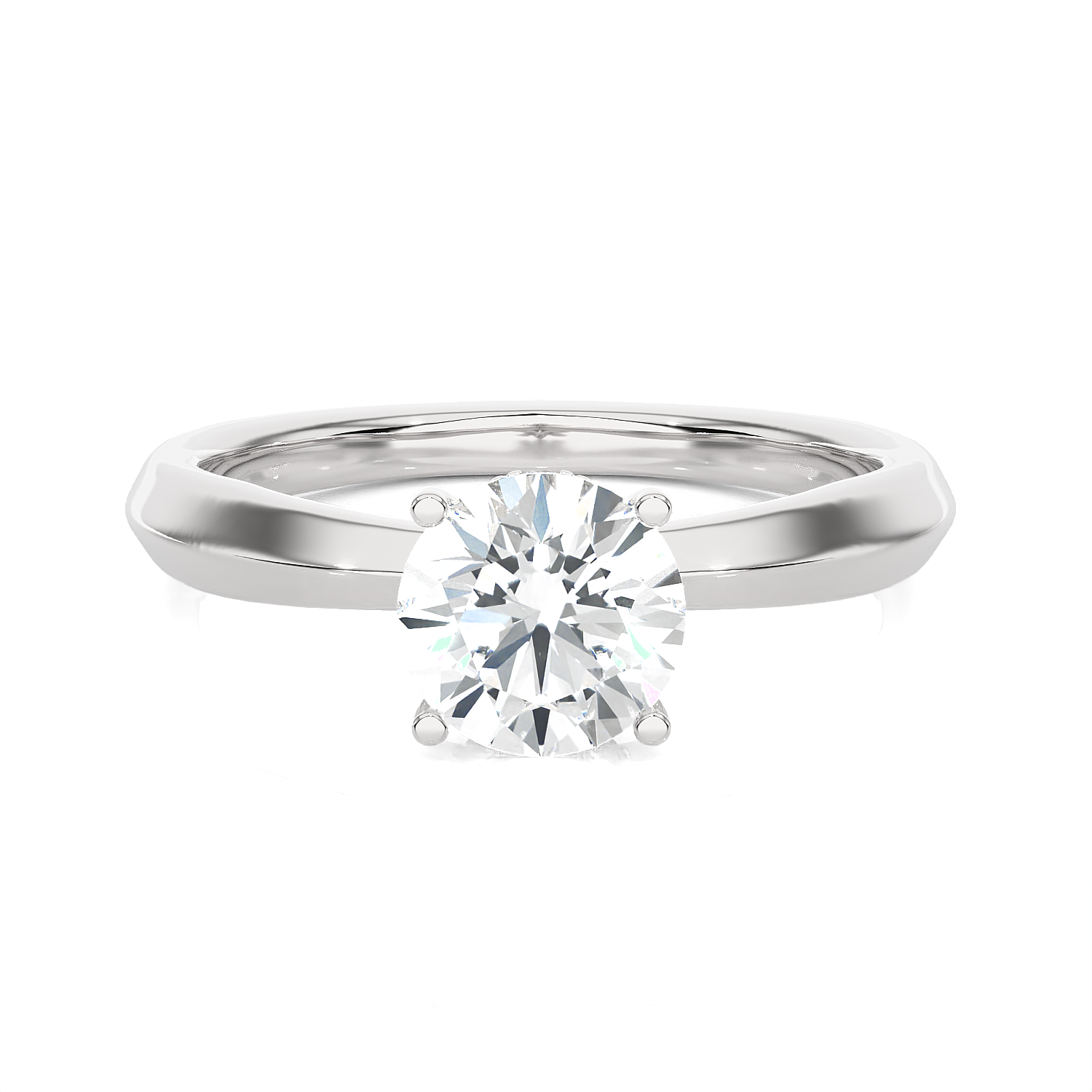1 ctw Round Lab Grown Diamond Solitaire Engagement Ring