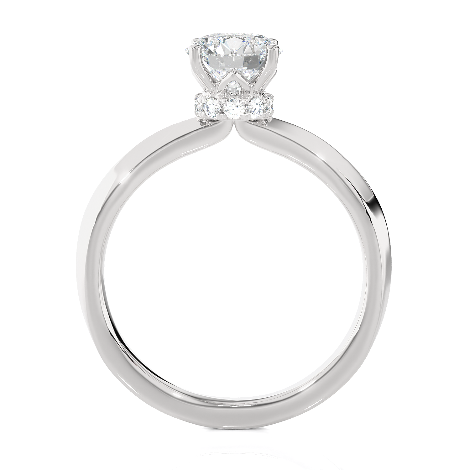 1 ctw Round Lab Grown Diamond Solitaire Engagement Ring