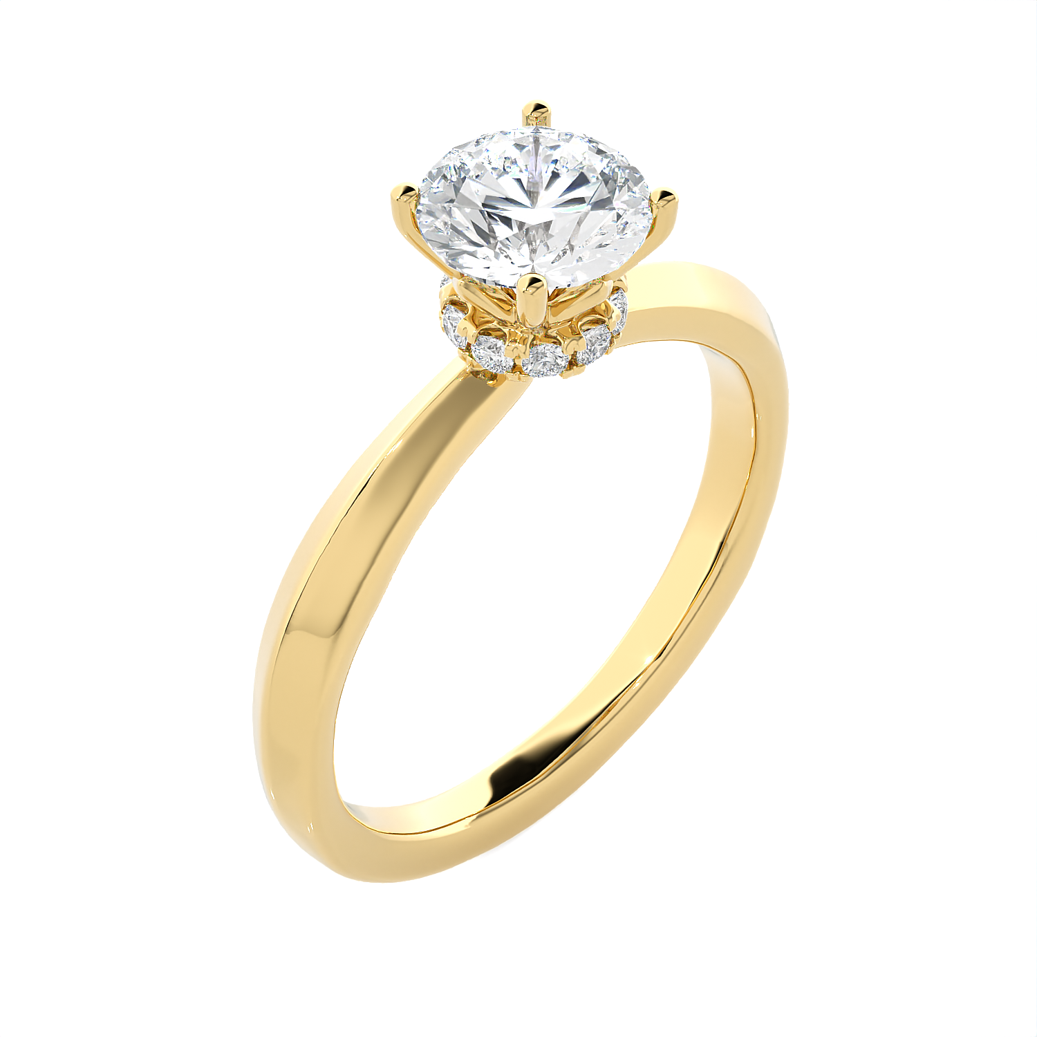 1 ctw Round Lab Grown Diamond Solitaire Engagement Ring