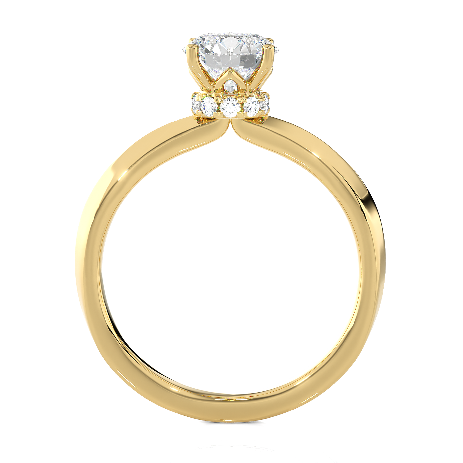 1 ctw Round Lab Grown Diamond Solitaire Engagement Ring