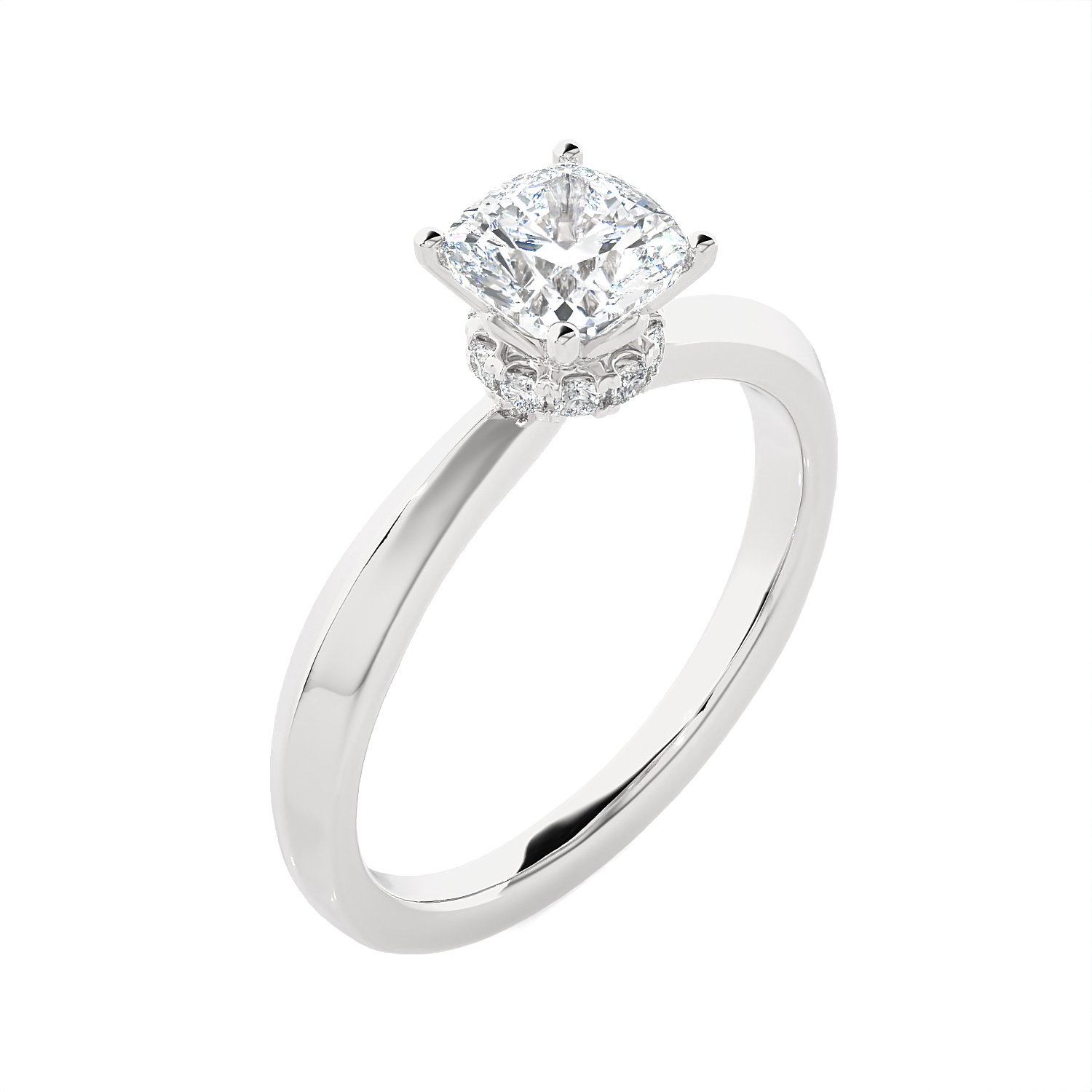 Emerald-Cut Lab Grown Diamond Solitaire Engagement Ring