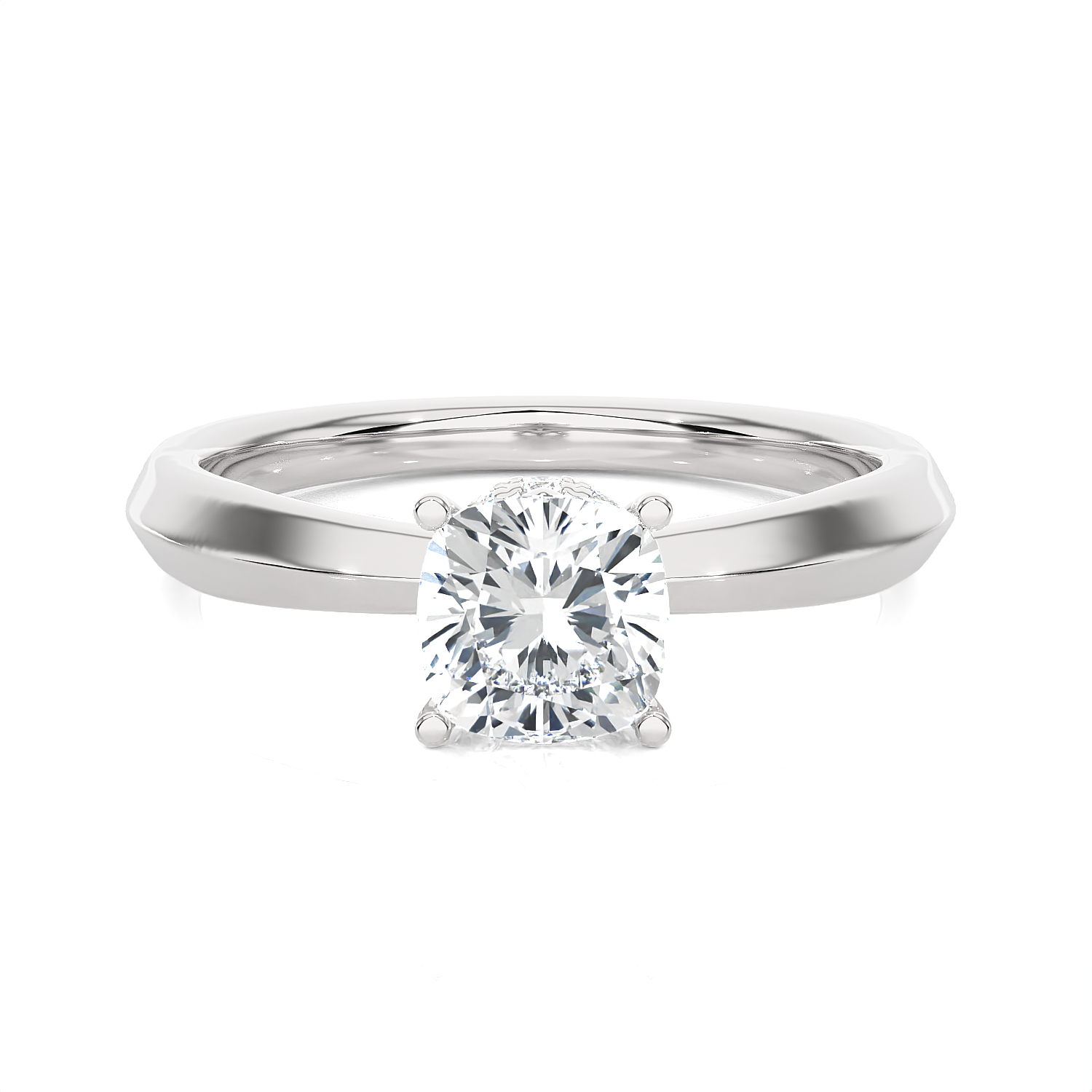 Emerald-Cut Lab Grown Diamond Solitaire Engagement Ring