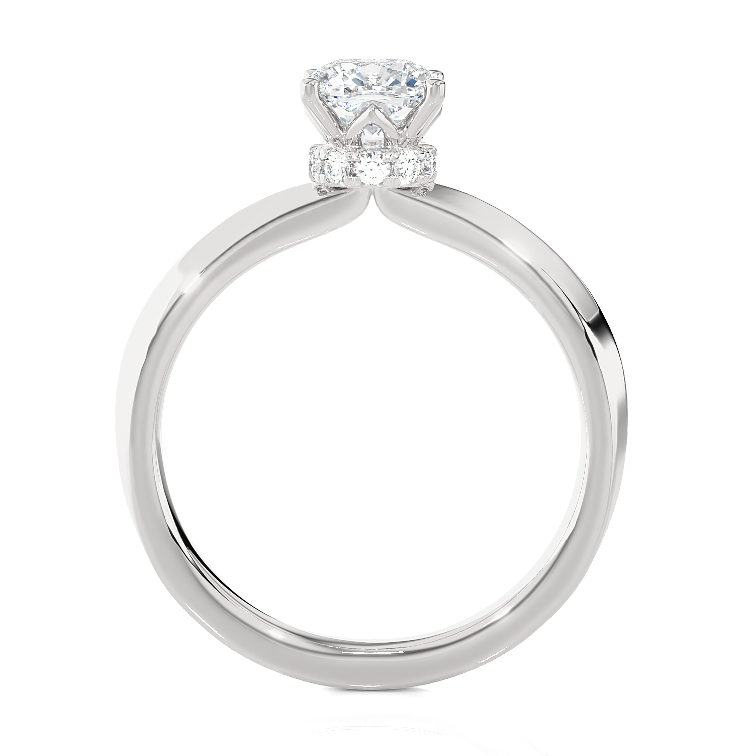 Emerald-Cut Lab Grown Diamond Solitaire Engagement Ring