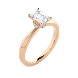 Emerald-Cut Lab Grown Diamond Solitaire Engagement Ring