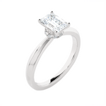 Emerald-Cut Lab Grown Diamond Solitaire Engagement Ring