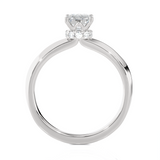 Emerald-Cut Lab Grown Diamond Solitaire Engagement Ring