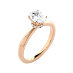 1 ctw Oval Lab Grown Diamond Solitaire Engagement Ring