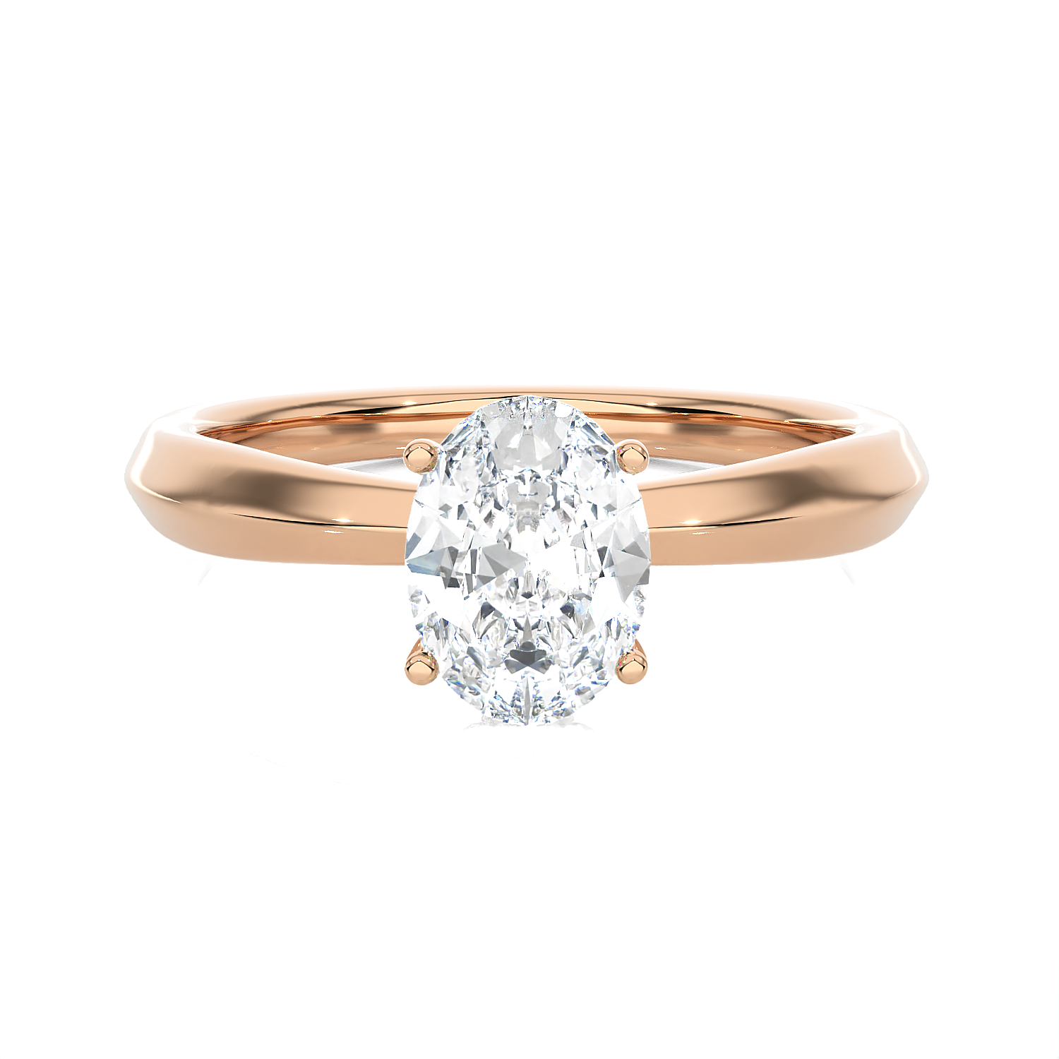 1 ctw Oval Lab Grown Diamond Solitaire Engagement Ring