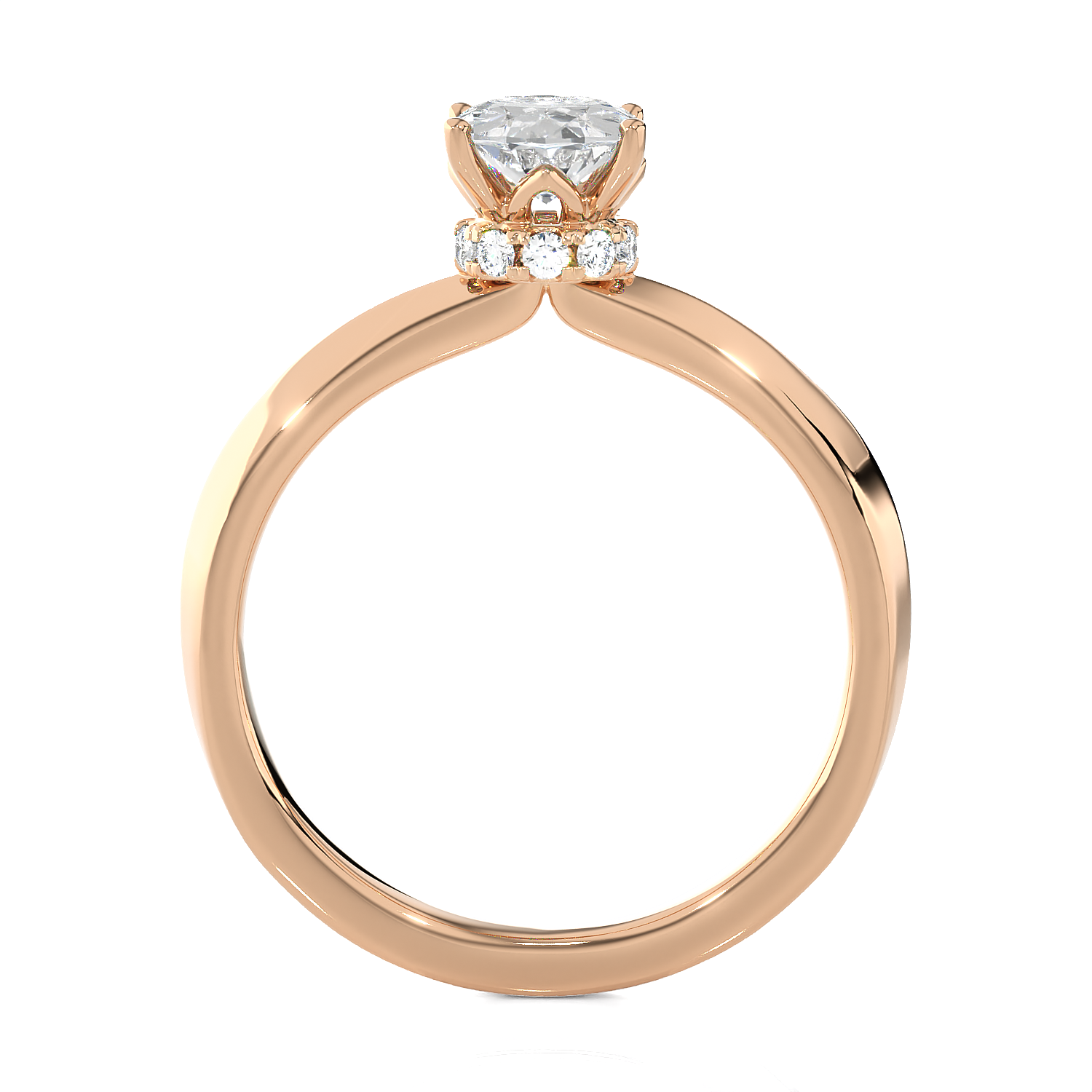 1 ctw Oval Lab Grown Diamond Solitaire Engagement Ring