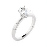 1 ctw Oval Lab Grown Diamond Solitaire Engagement Ring