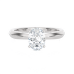 1 ctw Oval Lab Grown Diamond Solitaire Engagement Ring