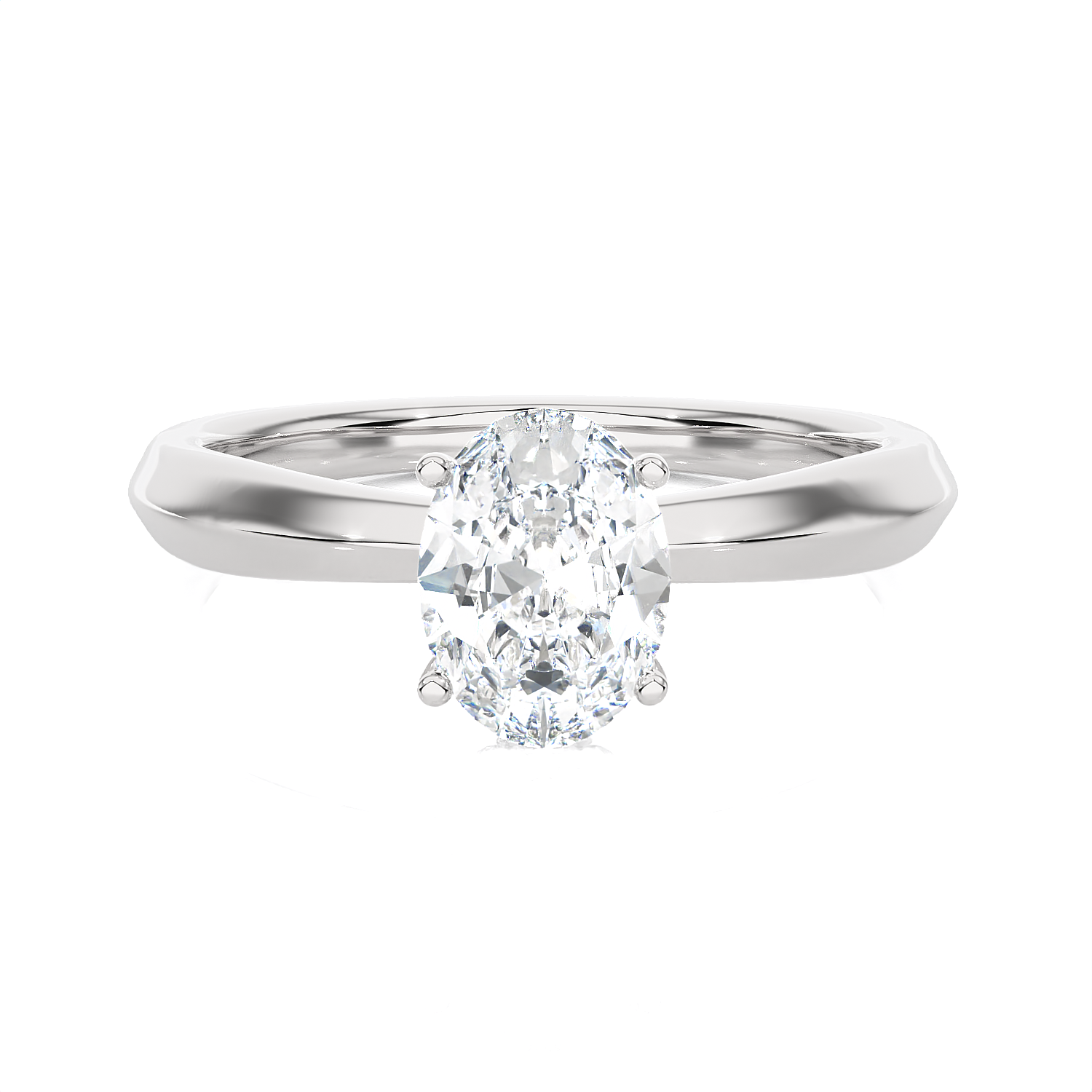 1 ctw Oval Lab Grown Diamond Solitaire Engagement Ring