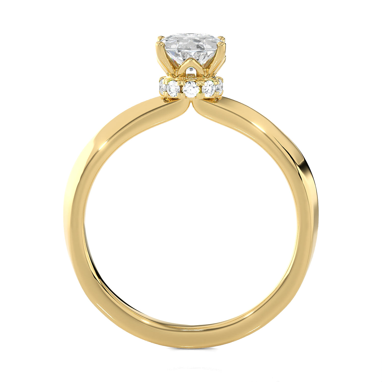 1 ctw Oval Lab Grown Diamond Solitaire Engagement Ring