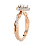 1 1/2 ctw Pear-Shaped Lab Grown Diamond Halo Engagement Ring