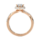 1 1/2 ctw Pear-Shaped Lab Grown Diamond Halo Engagement Ring