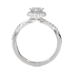 1 1/2 ctw Pear-Shaped Lab Grown Diamond Halo Engagement Ring