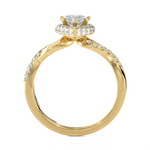 1 1/2 ctw Pear-Shaped Lab Grown Diamond Halo Engagement Ring
