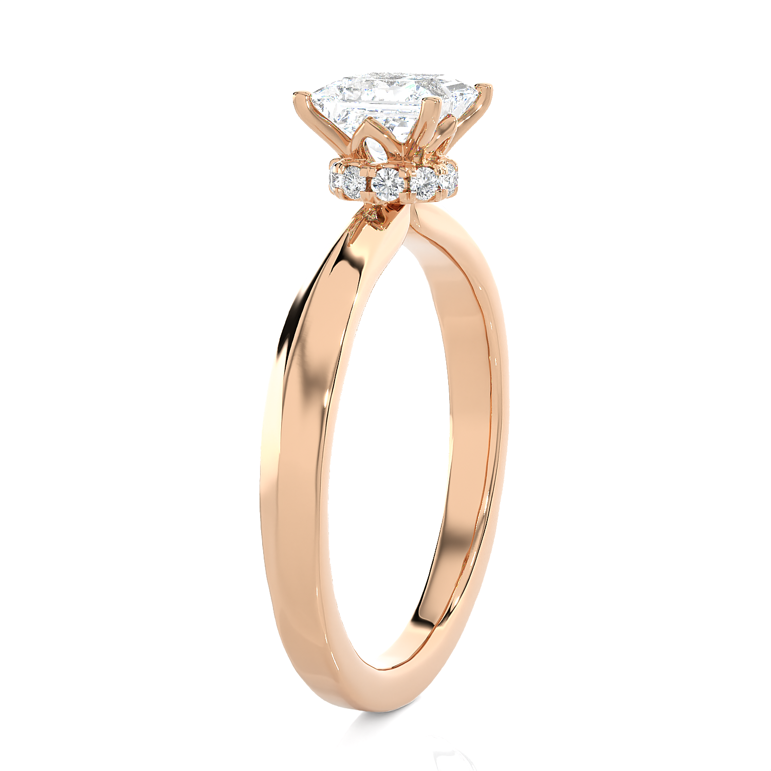 1 ctw Princess-Cut Lab Grown Diamond Solitaire Engagement Ring