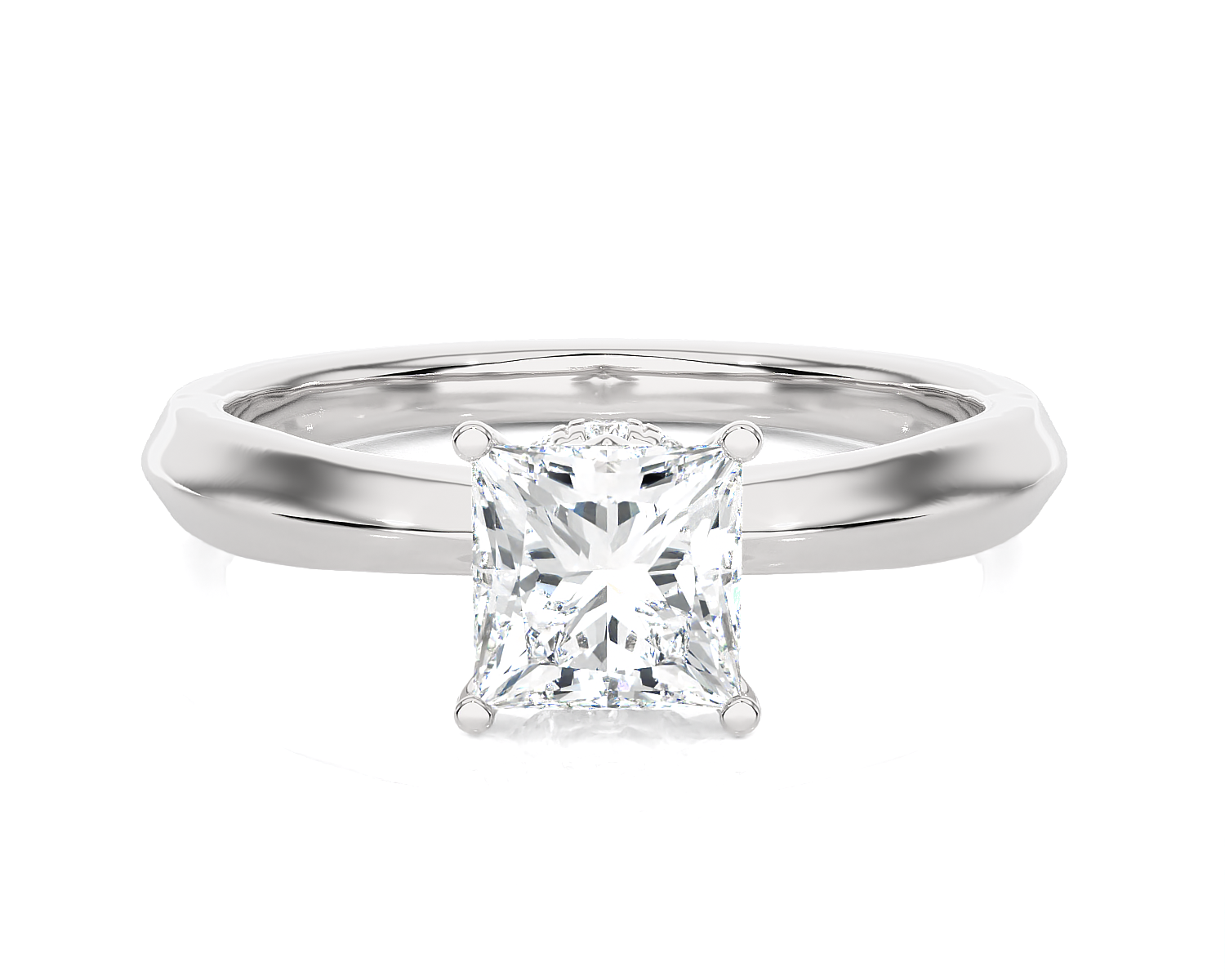 1 ctw Princess-Cut Lab Grown Diamond Solitaire Engagement Ring
