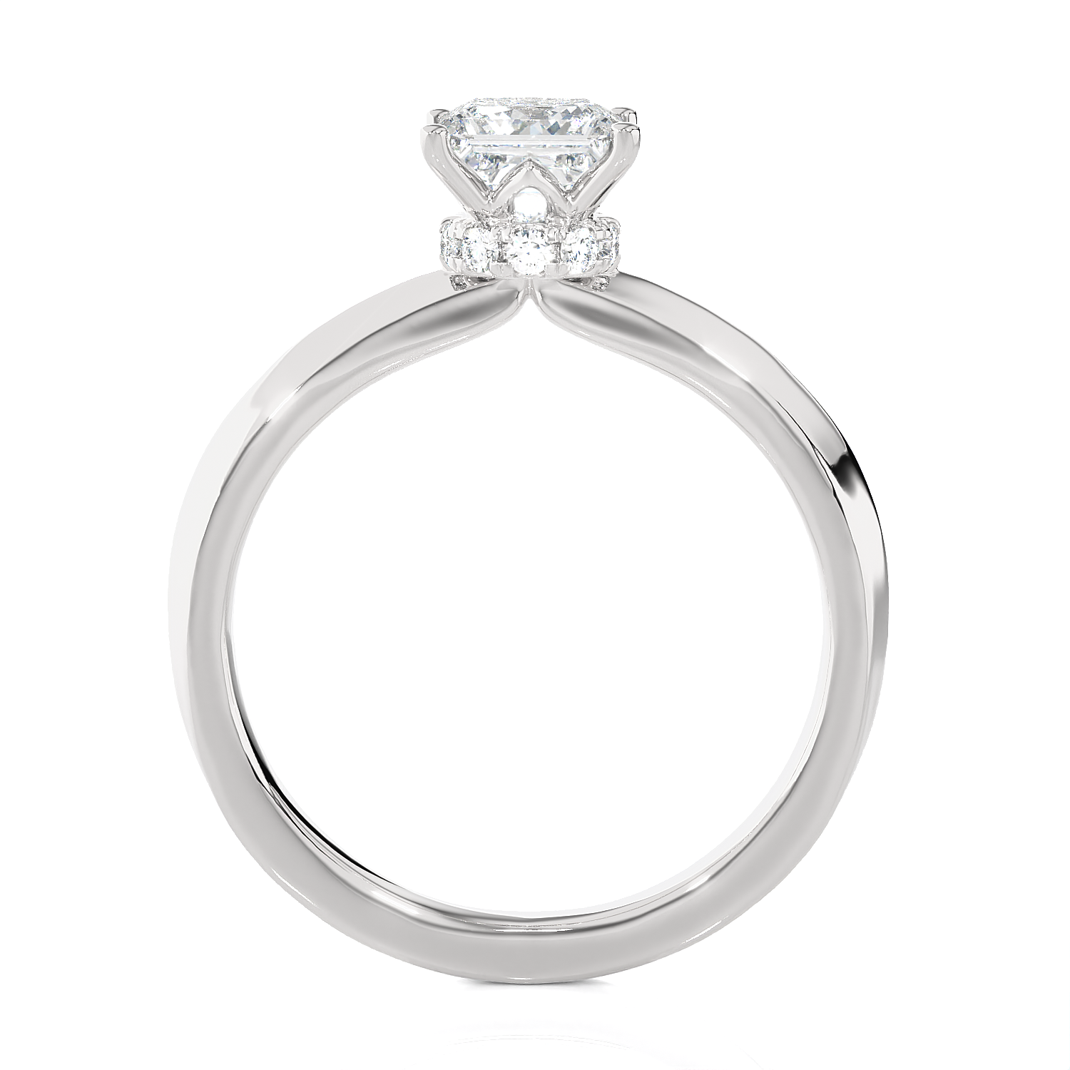 1 ctw Princess-Cut Lab Grown Diamond Solitaire Engagement Ring