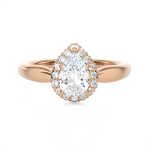 Pear-Shaped Lab Grown Diamond Halo Engagement Ring