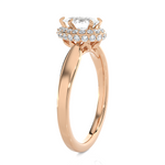 Pear-Shaped Lab Grown Diamond Halo Engagement Ring